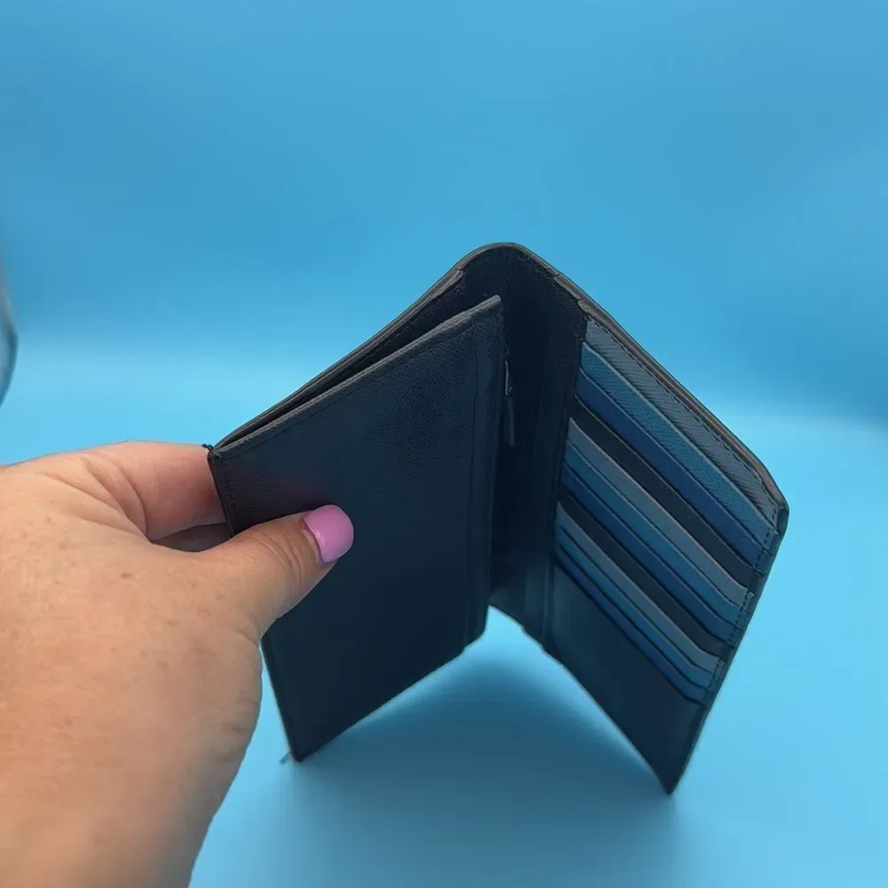 Prada Blue Saffiano Lux Leather Long Wallet- with Prada box and COA